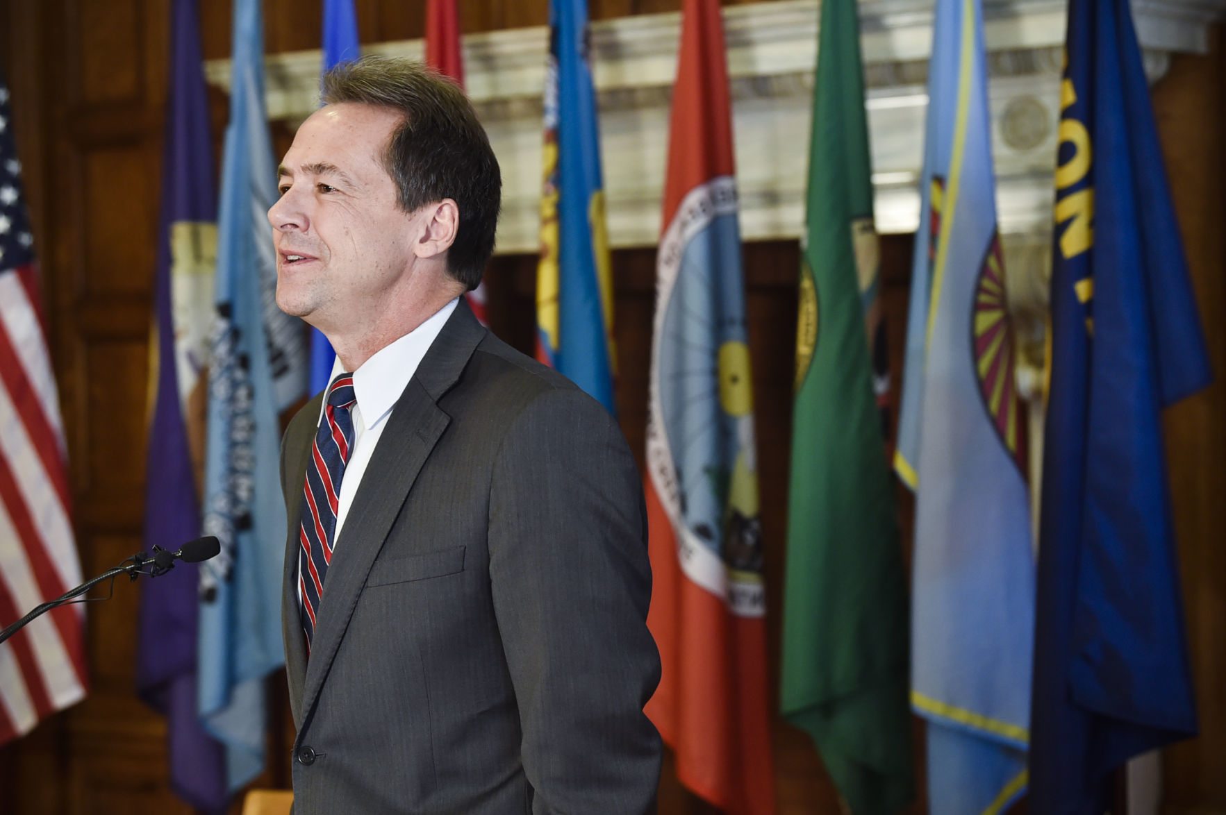 Gov. Steve Bullock speaks at a bill signing ceremony